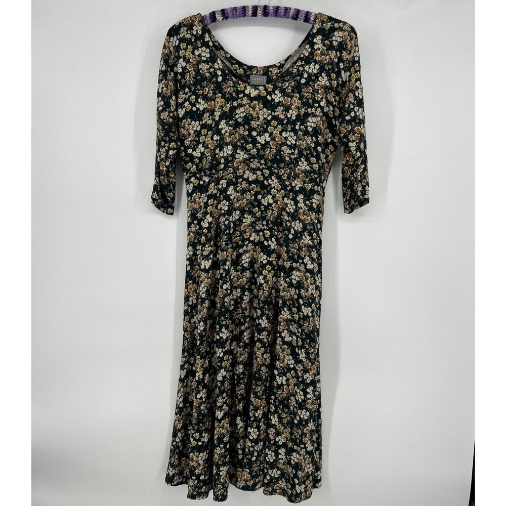 Vintage Rabbit Designs Dress Size 6 Green Forest Fairy Rayon Cottagecore 90s